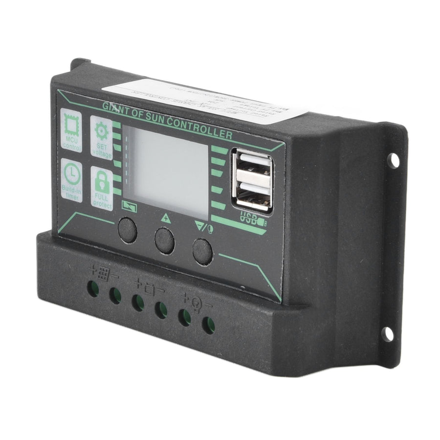 Solar Charge Discharge Controller Adjustable LCD Display PWM Dual USB Photovoltaic MPPT Solar Panel Regulator 20A