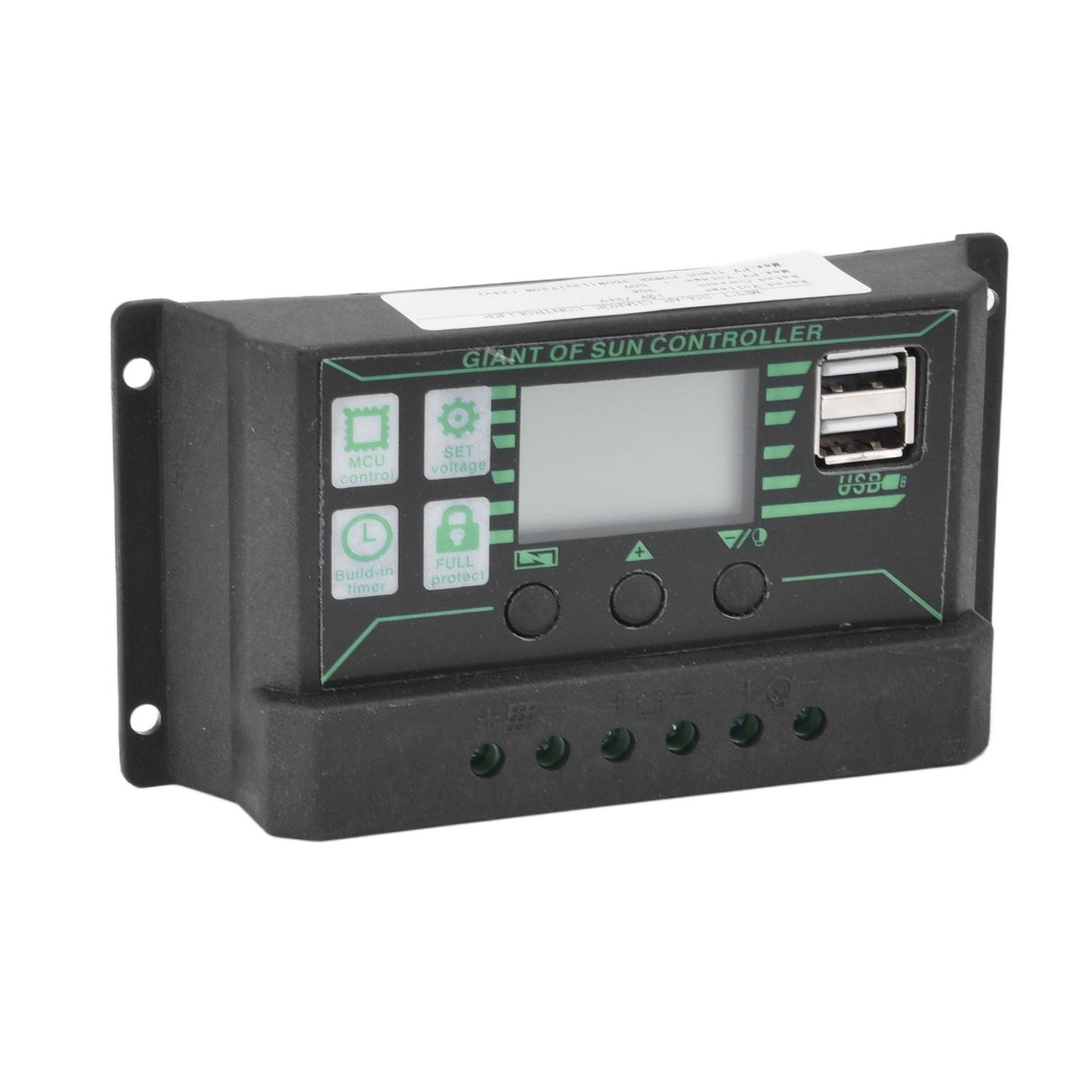 Solar Charge Discharge Controller Adjustable LCD Display PWM Dual USB Photovoltaic MPPT Solar Panel Regulator 30A