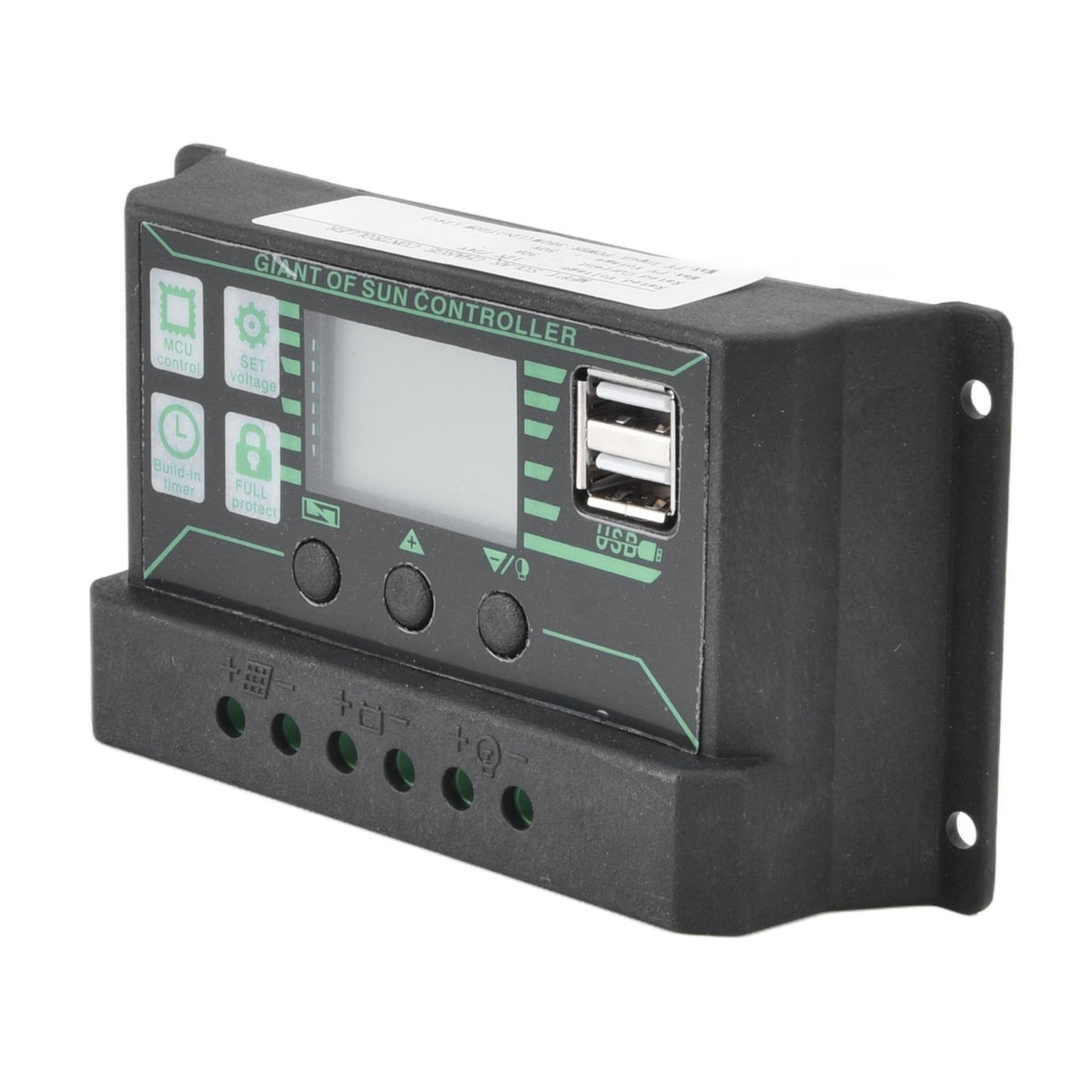 Solar Charge Discharge Controller Adjustable LCD Display PWM Dual USB Photovoltaic MPPT Solar Panel Regulator 30A