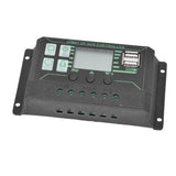 Solar Charge Discharge Controller Adjustable LCD Display PWM Dual USB Photovoltaic MPPT Solar Panel Regulator 30A - 45-Degree Angle