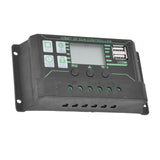 Solar Charge Discharge Controller Adjustable LCD Display PWM Dual USB Photovoltaic MPPT Solar Panel Regulator 30A