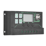 Solar Charge Discharge Controller Adjustable LCD Display PWM Dual USB Photovoltaic MPPT Solar Panel Regulator 30A