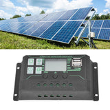 Solar Charge Discharge Controller Adjustable LCD Display PWM Dual USB Photovoltaic MPPT Solar Panel Regulator 30A