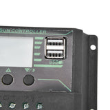 Solar Charge Discharge Controller Adjustable LCD Display PWM Dual USB Photovoltaic MPPT Solar Panel Regulator 30A