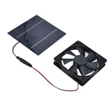 Solar Powered Exhaust Fan 10W Single Fan Waterproof Solar Panel Fan Kit for Chicken Coops Greenhouses - Rear View