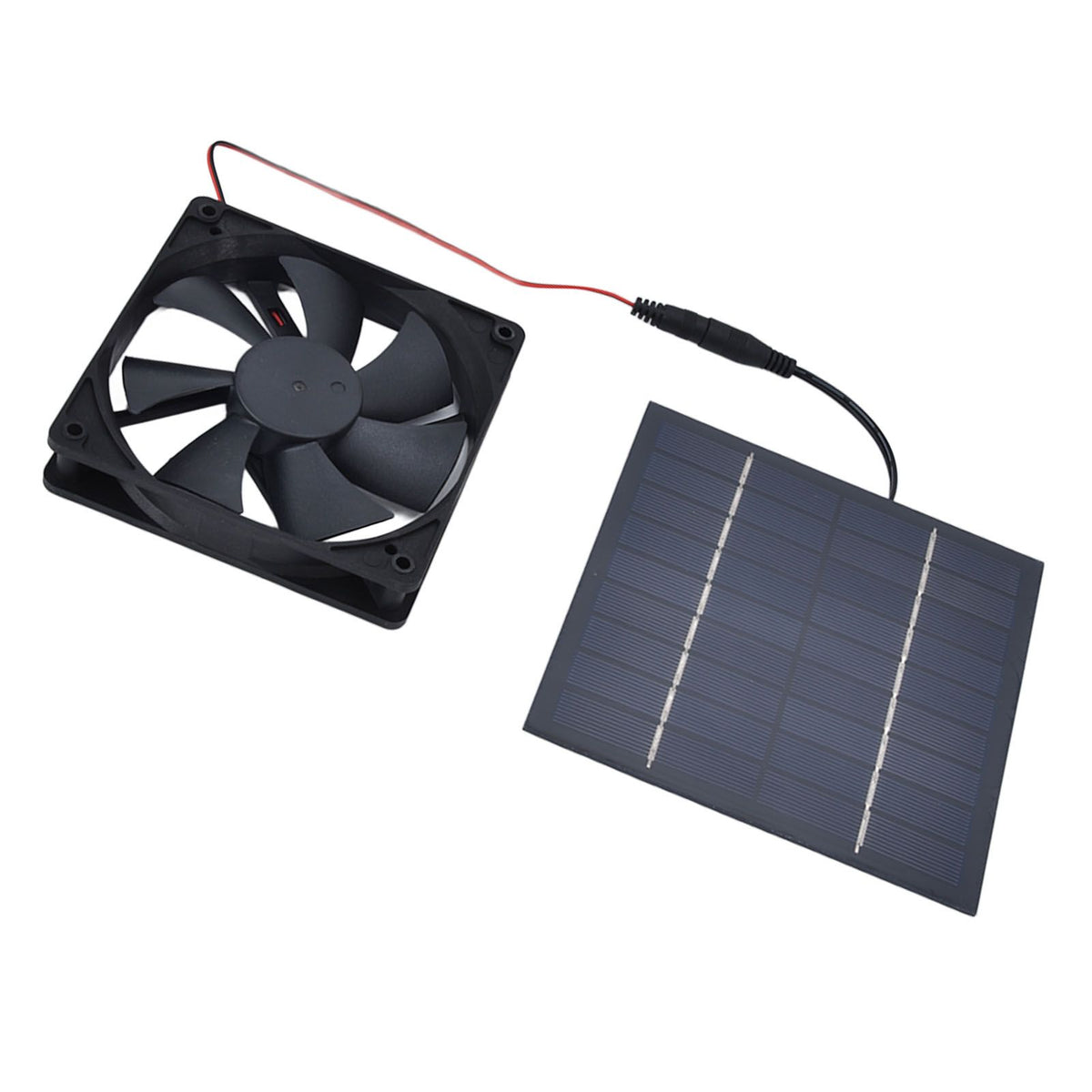 Solar Powered Exhaust Fan 10W Single Fan Waterproof Solar Panel Fan Kit for Chicken Coops Greenhouses