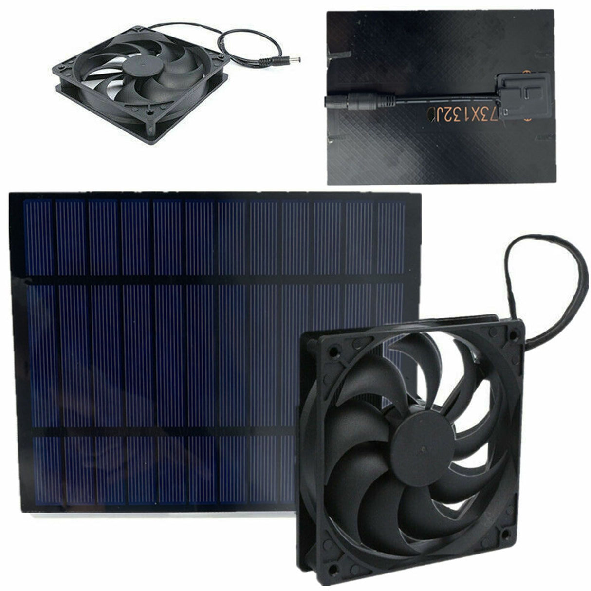 Solar Powered Exhaust Fan 10W Single Fan Waterproof Solar Panel Fan Kit for Chicken Coops Greenhouses