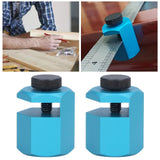 Aluminium Alloy Framing Square Attachment Jig Easy Grip Stair Gauge for Layout Blue - Extra Image