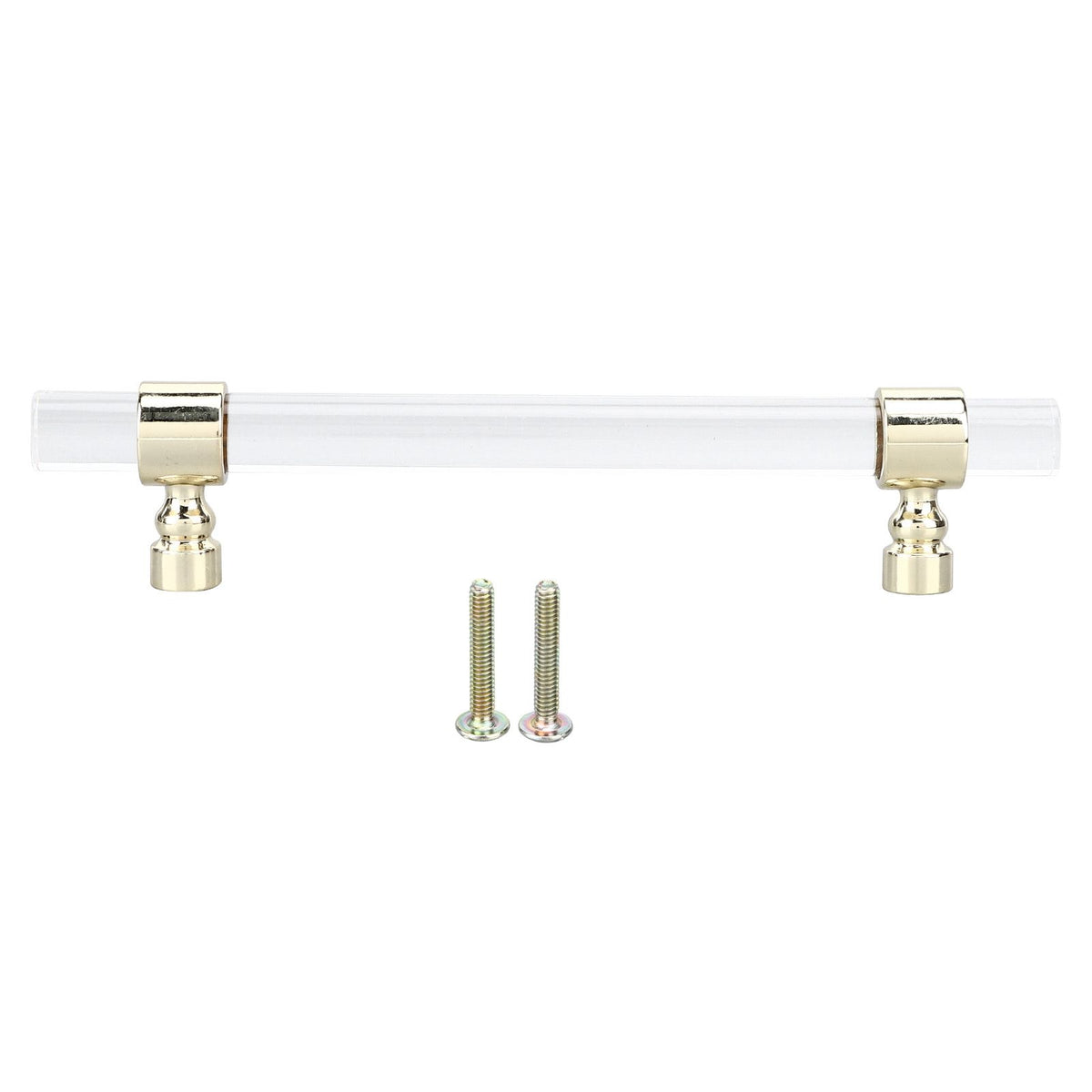 Crystal Acrylic Handle Transparent Easy to Install Drawer Pull Handle for Cabinets Drawers Dressers B01277S Hole Spacing 96 Gold