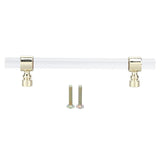 Crystal Acrylic Handle Transparent Easy to Install Drawer Pull Handle for Cabinets Drawers Dressers B01277S Hole Spacing 96 Gold