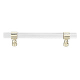 Crystal Acrylic Handle Transparent Easy to Install Drawer Pull Handle for Cabinets Drawers Dressers B01277S Hole Spacing 96 Gold - Front View