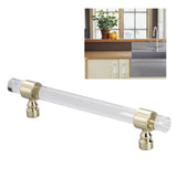 Crystal Acrylic Handle Transparent Easy to Install Drawer Pull Handle for Cabinets Drawers Dressers B01277S Hole Spacing 96 Gold - Extra Image