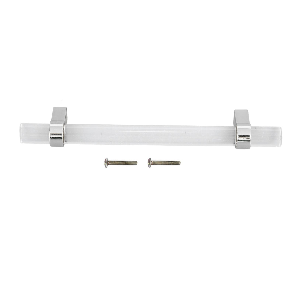 Crystal Acrylic Handle Modern Transparent Drawer Pull Handle for Closets Bookcases Shoe Cabinet Hole Spacing 96 Silver