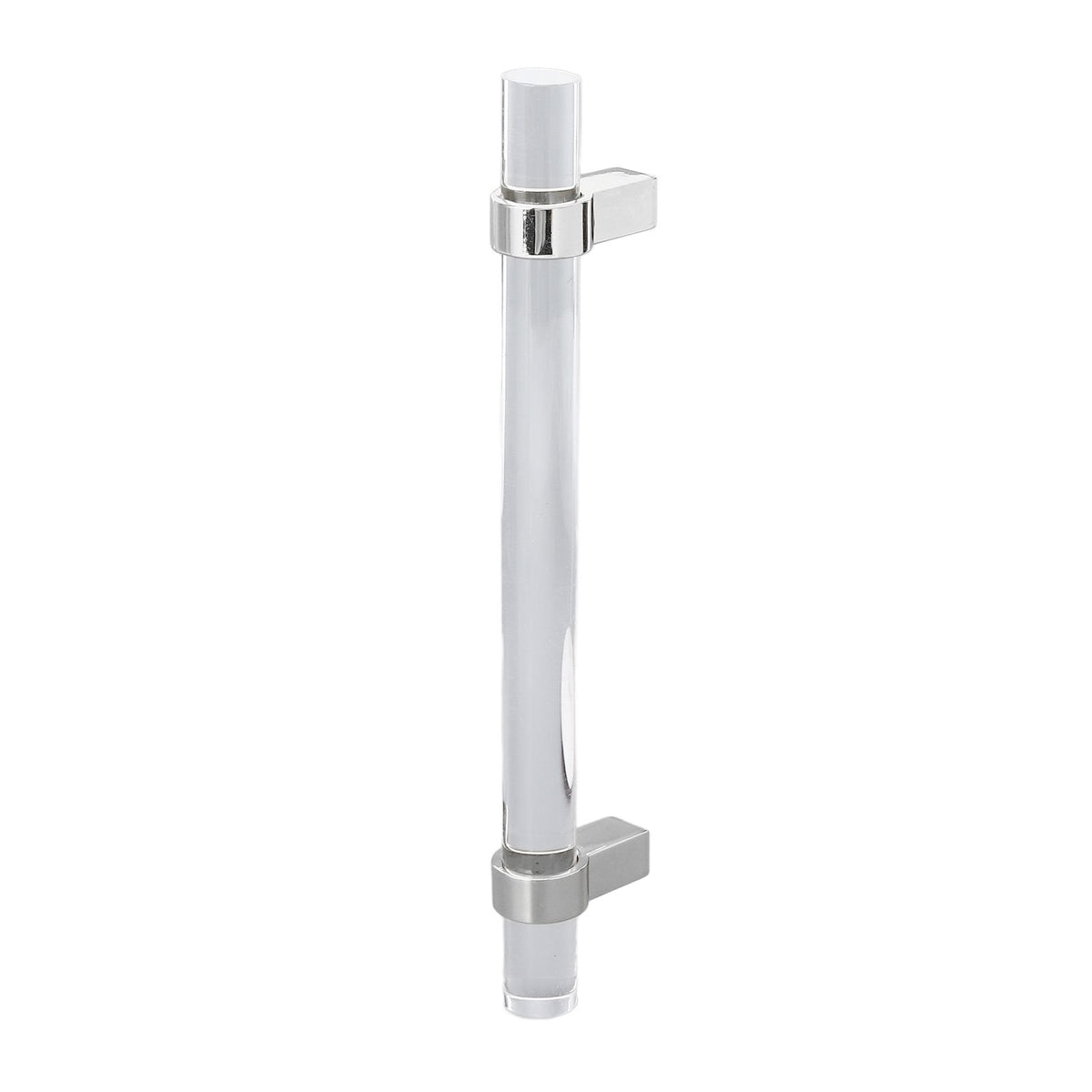 Crystal Acrylic Handle Modern Transparent Drawer Pull Handle for Closets Bookcases Shoe Cabinet Hole Spacing 96 Silver