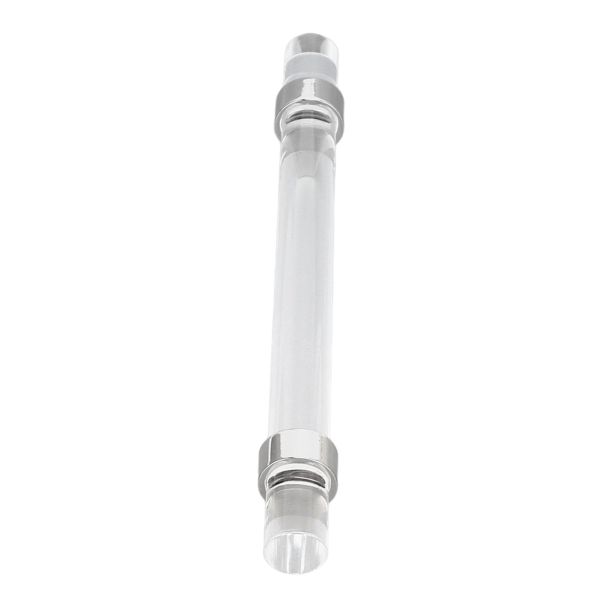 Crystal Acrylic Handle Modern Transparent Drawer Pull Handle for Closets Bookcases Shoe Cabinet Hole Spacing128 Silver