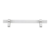 Crystal Acrylic Handle Modern Transparent Drawer Pull Handle for Closets Bookcases Shoe Cabinet Hole Spacing128 Silver