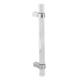 Crystal Acrylic Handle Modern Transparent Drawer Pull Handle for Closets Bookcases Shoe Cabinet Hole Spacing128 Silver - Extra Image