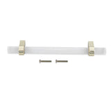Crystal Acrylic Handle Modern Transparent Drawer Pull Handle for Closets Bookcases Shoe Cabinet Hole Spacing128 Gold