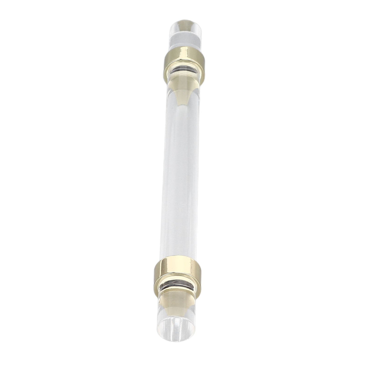 Crystal Acrylic Handle Modern Transparent Drawer Pull Handle for Closets Bookcases Shoe Cabinet Hole Spacing128 Gold