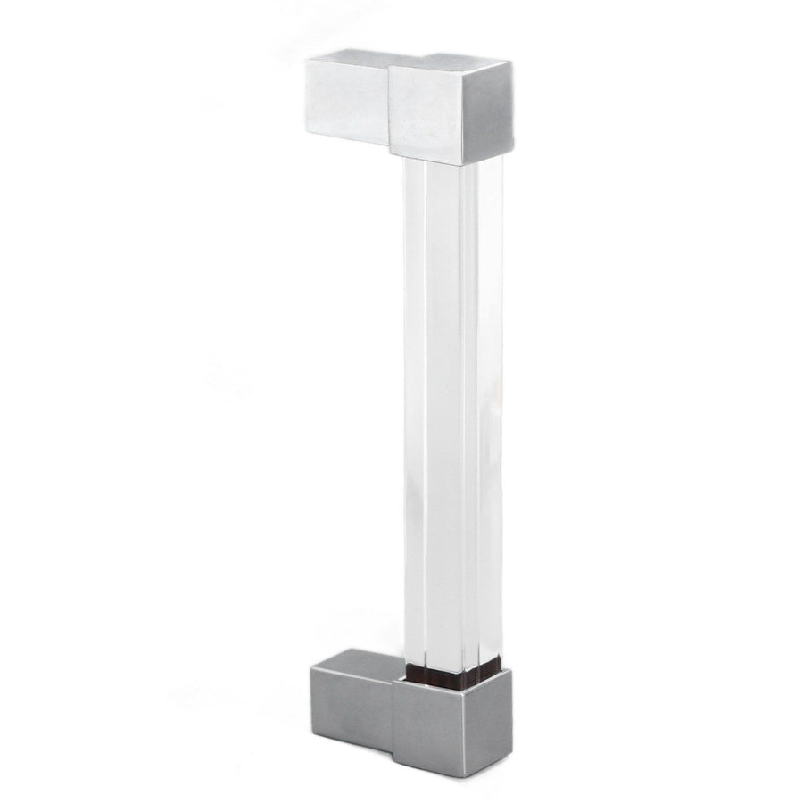 Acrylic Drawer Pulls Single Hole Crystal Cabinet Drawer Pulls for Kitchen Cabinets Dresser Cupboard Hole Spacing 96 Silver