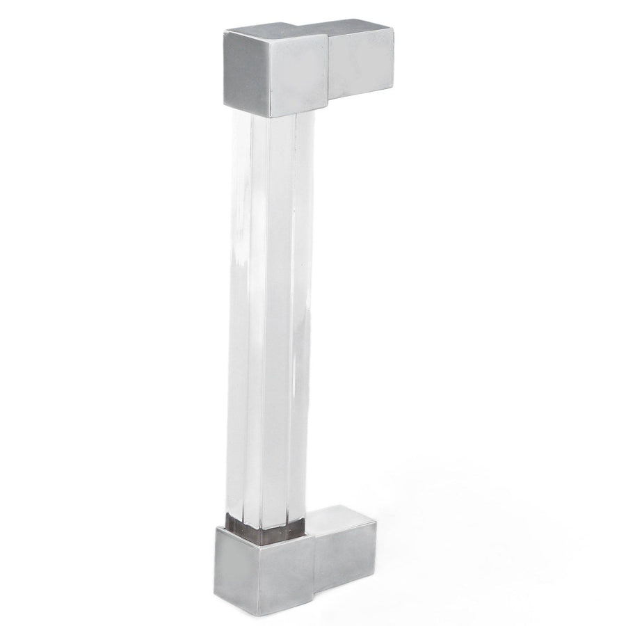 Acrylic Drawer Pulls Single Hole Crystal Cabinet Drawer Pulls for Kitchen Cabinets Dresser Cupboard Hole Spacing 96 Silver