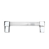 Acrylic Drawer Pulls Single Hole Crystal Cabinet Drawer Pulls for Kitchen Cabinets Dresser Cupboard Hole Spacing 128 Silver - Rear View