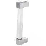 Acrylic Drawer Pulls Single Hole Crystal Cabinet Drawer Pulls for Kitchen Cabinets Dresser Cupboard Hole Spacing 128 Silver