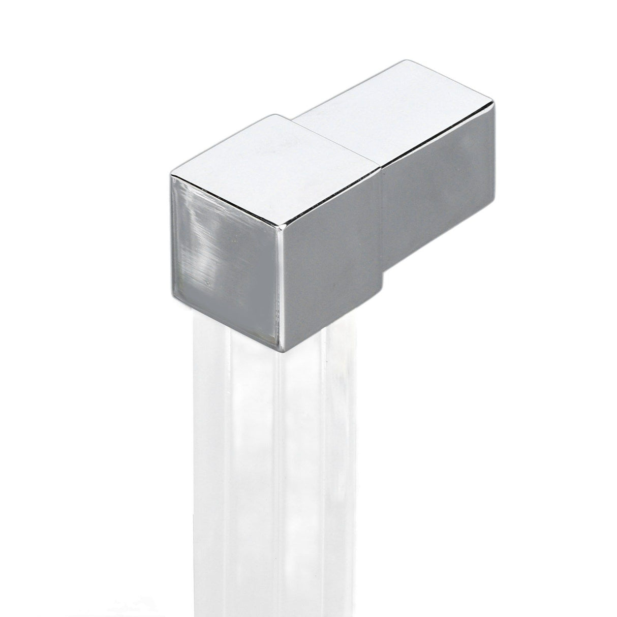 Acrylic Drawer Pulls Single Hole Crystal Cabinet Drawer Pulls for Kitchen Cabinets Dresser Cupboard Hole Spacing 128 Silver