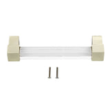 Acrylic Drawer Pulls Single Hole Crystal Cabinet Drawer Pulls for Kitchen Cabinets Dresser Cupboard Hole Spacing 128 Gold