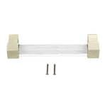 Acrylic Drawer Pulls Single Hole Crystal Cabinet Drawer Pulls for Kitchen Cabinets Dresser Cupboard Hole Spacing 128 Gold