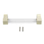 Acrylic Drawer Pulls Single Hole Crystal Cabinet Drawer Pulls for Kitchen Cabinets Dresser Cupboard Hole Spacing 128 Gold