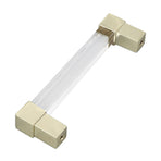 Acrylic Drawer Pulls Single Hole Crystal Cabinet Drawer Pulls for Kitchen Cabinets Dresser Cupboard Hole Spacing 128 Gold