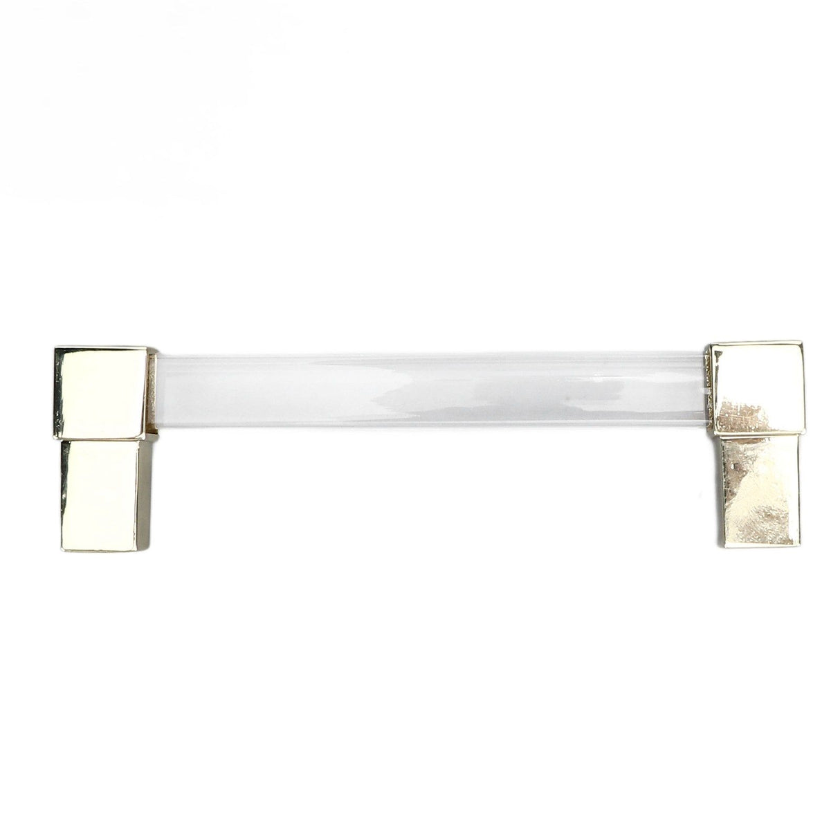 Acrylic Drawer Pulls Single Hole Crystal Cabinet Drawer Pulls for Kitchen Cabinets Dresser Cupboard Hole Spacing 128 Gold
