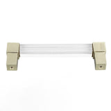 Acrylic Drawer Pulls Single Hole Crystal Cabinet Drawer Pulls for Kitchen Cabinets Dresser Cupboard Hole Spacing 128 Gold
