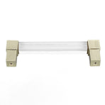 Acrylic Drawer Pulls Single Hole Crystal Cabinet Drawer Pulls for Kitchen Cabinets Dresser Cupboard Hole Spacing 128 Gold