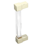 Acrylic Drawer Pulls Single Hole Crystal Cabinet Drawer Pulls for Kitchen Cabinets Dresser Cupboard Hole Spacing 128 Gold