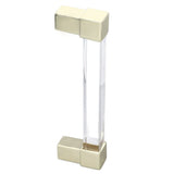 Acrylic Drawer Pulls Single Hole Crystal Cabinet Drawer Pulls for Kitchen Cabinets Dresser Cupboard Hole Spacing 128 Gold
