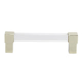 Acrylic Drawer Pulls Single Hole Crystal Cabinet Drawer Pulls for Kitchen Cabinets Dresser Cupboard Hole Spacing 128 Gold - Extra Image