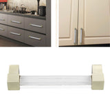 Acrylic Drawer Pulls Single Hole Crystal Cabinet Drawer Pulls for Kitchen Cabinets Dresser Cupboard Hole Spacing 128 Gold - Extra Image