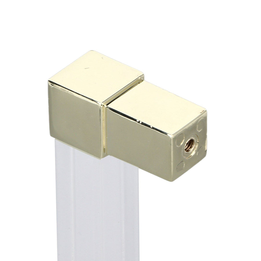 Acrylic Drawer Pulls Single Hole Crystal Cabinet Drawer Pulls for Kitchen Cabinets Dresser Cupboard Hole Spacing 128 Gold