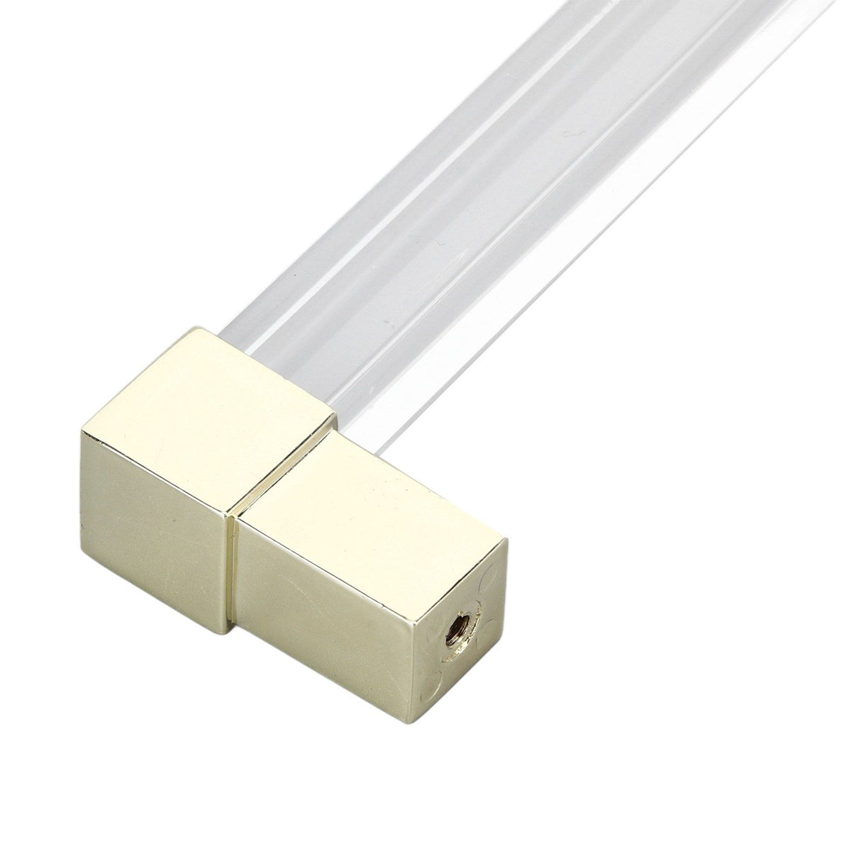 Acrylic Drawer Pulls Single Hole Crystal Cabinet Drawer Pulls for Kitchen Cabinets Dresser Cupboard Hole Spacing 128 Gold