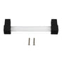 Acrylic Drawer Pulls Single Hole Crystal Cabinet Drawer Pulls for Kitchen Cabinets Dresser Cupboard Hole Spacing 128 Black