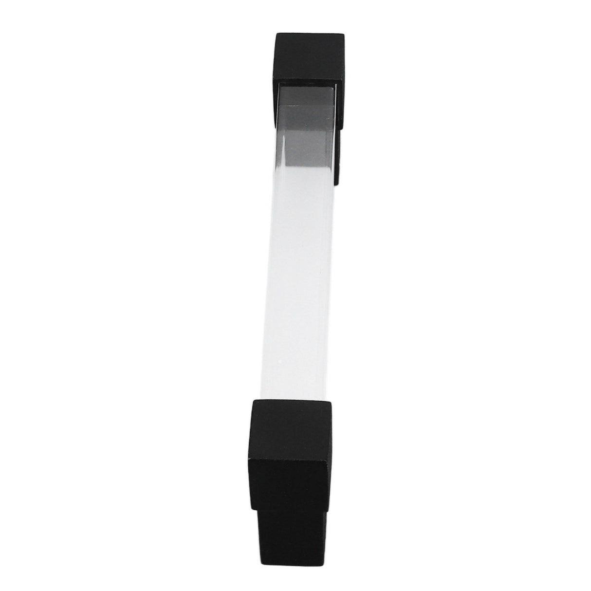 Acrylic Drawer Pulls Single Hole Crystal Cabinet Drawer Pulls for Kitchen Cabinets Dresser Cupboard Hole Spacing 128 Black