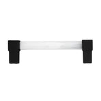 Acrylic Drawer Pulls Single Hole Crystal Cabinet Drawer Pulls for Kitchen Cabinets Dresser Cupboard Hole Spacing 128 Black