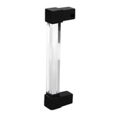 Acrylic Drawer Pulls Single Hole Crystal Cabinet Drawer Pulls for Kitchen Cabinets Dresser Cupboard Hole Spacing 128 Black