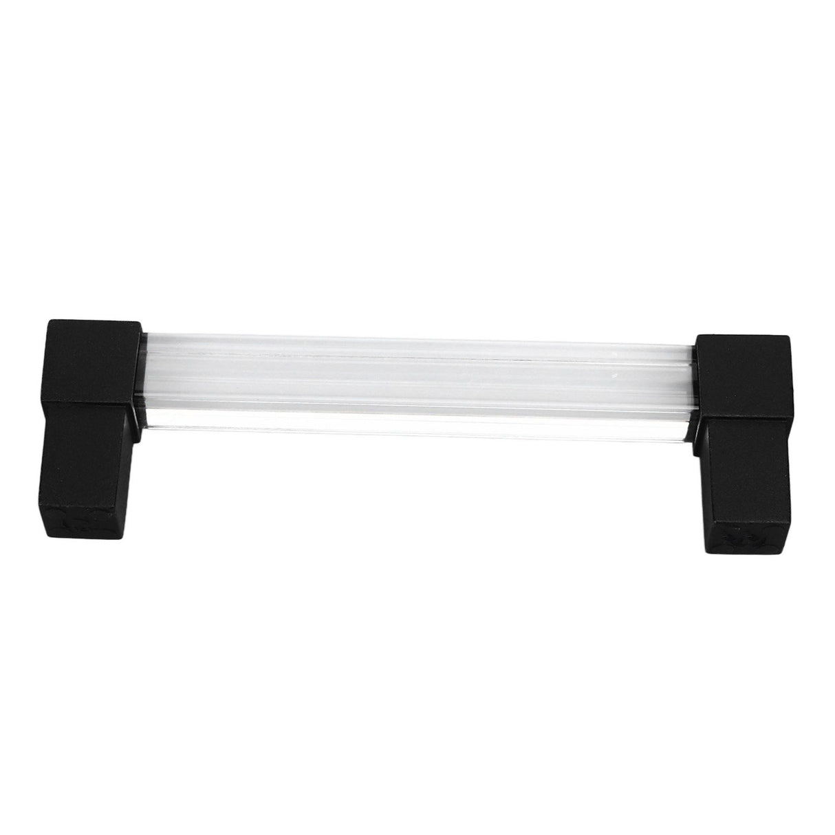 Acrylic Drawer Pulls Single Hole Crystal Cabinet Drawer Pulls for Kitchen Cabinets Dresser Cupboard Hole Spacing 128 Black