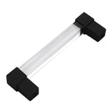 Acrylic Drawer Pulls Single Hole Crystal Cabinet Drawer Pulls for Kitchen Cabinets Dresser Cupboard Hole Spacing 128 Black - Low Angle