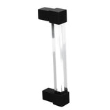 Acrylic Drawer Pulls Single Hole Crystal Cabinet Drawer Pulls for Kitchen Cabinets Dresser Cupboard Hole Spacing 128 Black