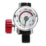 G1/4 140psi Air Pressure Regulator Spray Paint Air Pressure Regulator Airbrush Adjusting Valve - Front View