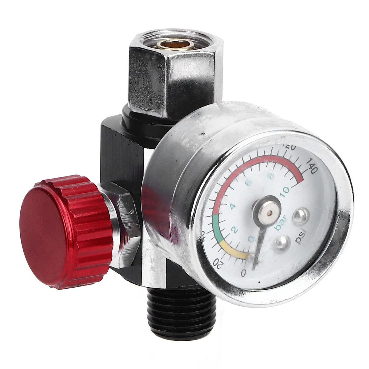 G1/4 140psi Air Pressure Regulator Spray Paint Air Pressure Regulator Airbrush Adjusting Valve